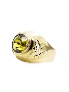 14k žlté zlato Žltý peridot  Vintage style vrc078y